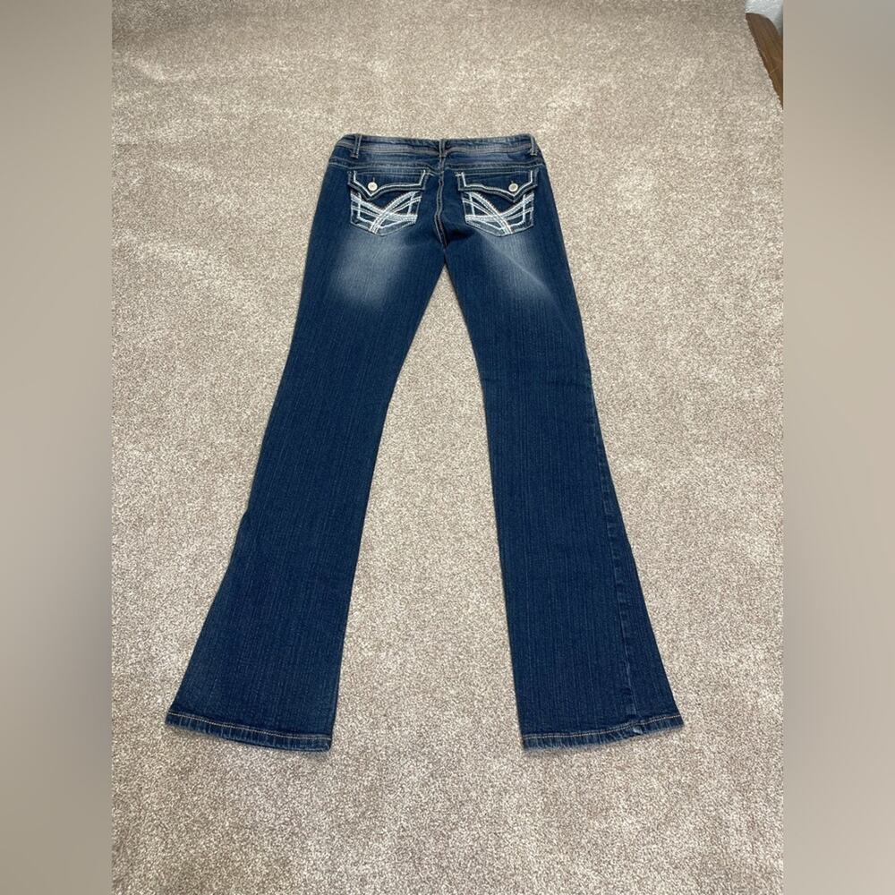 y2k grunge streetwear vtg Rue21 slim bootcut jeans 5/6R low rise rodeo western